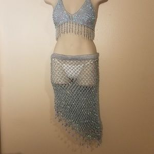 Baby blue glitz and glam